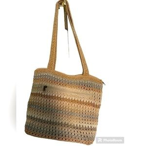 The SAK HAND CROCHETED  SHOULDER BAG
